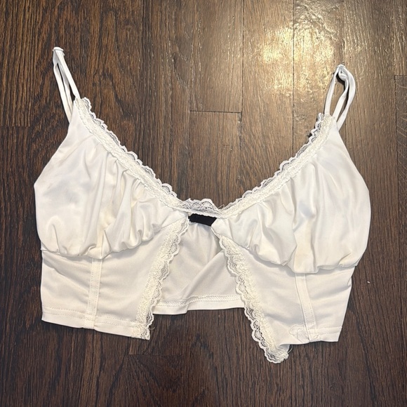 Elegant White Lace Trim Bralette‎ - Picture 1 of 2
